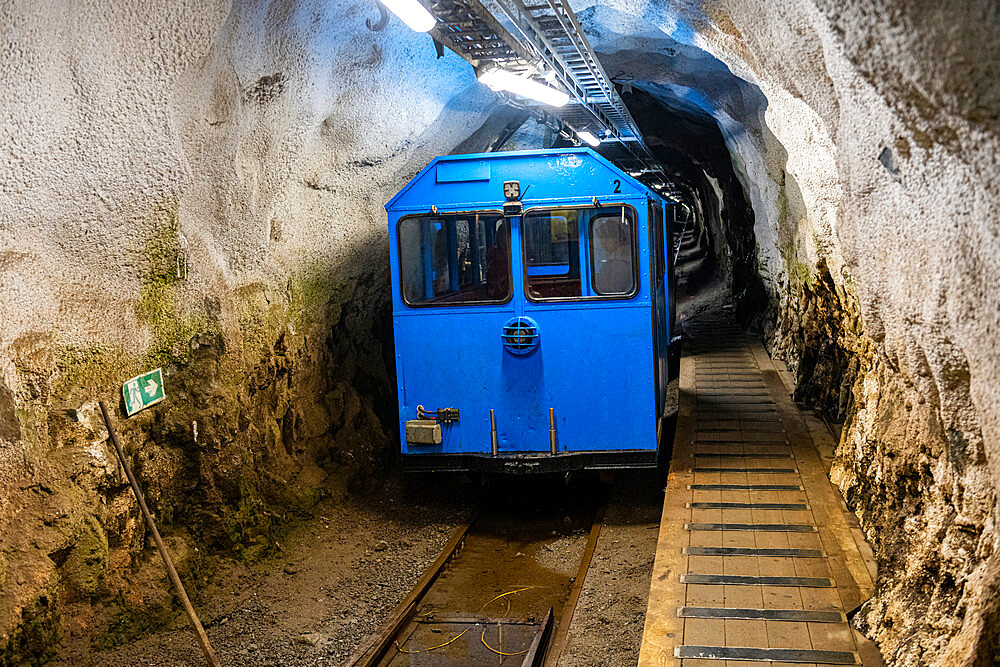 Funicular railway in Gausta (Gaustatoppen), highest mountain in Norway, Telemark, Norway, Scandinavia, Europe