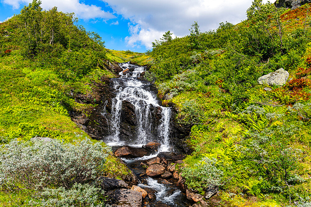 Waterfall near Svidalen, Vestland, Norway, Scandinavia, Europe