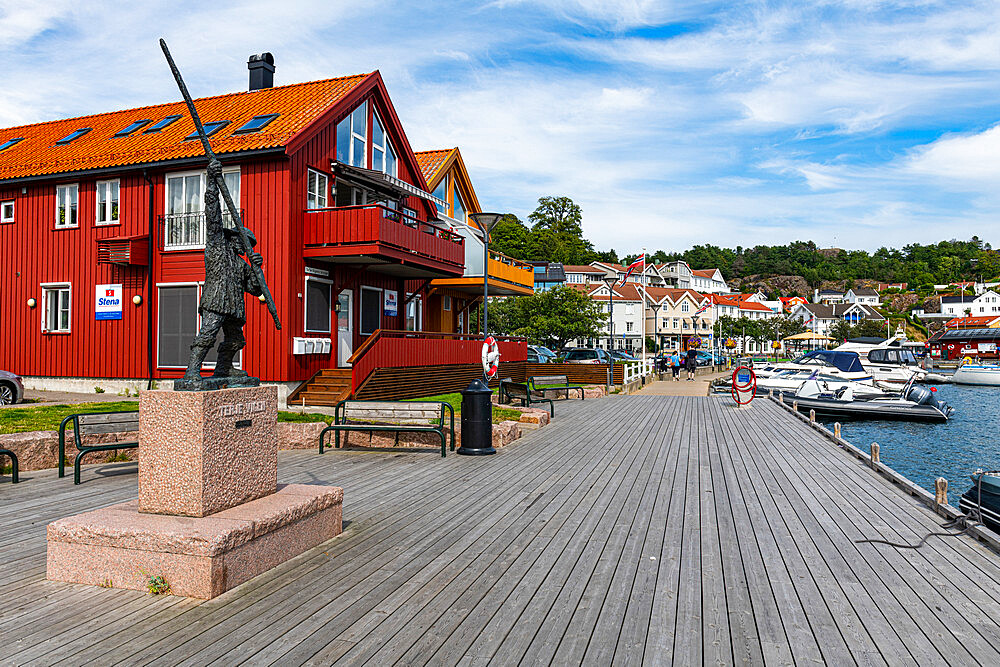 Harbour of the historic harbour town of Grimstad, Agder County, Norway, Scandinavia, Europe