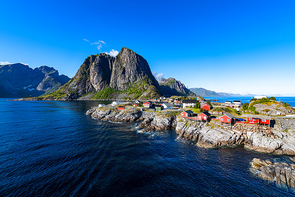 The harbour of Reine, Lofoten, Nordland, Norway, Scandinavia, Europe