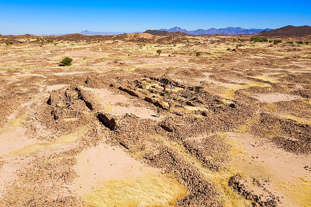 Aerial of the former Tuareg capital of Agadez, Air Mountains, Niger, Africa