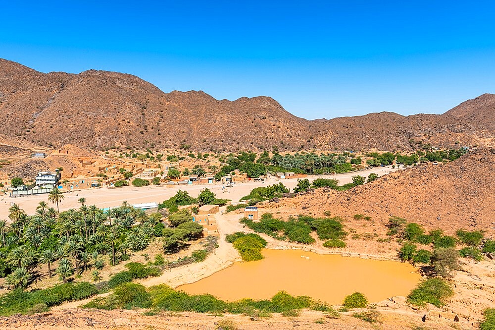 View over the valleys around the Oasis of Timia, Air Mountains, Niger, Africa