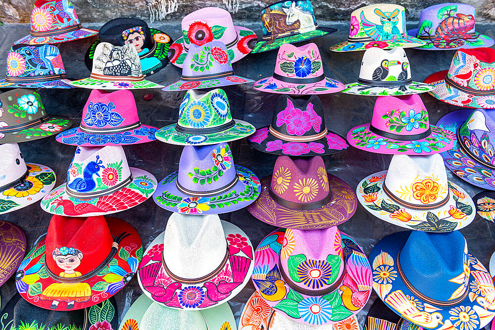 Colourful hats for sale, Cuernavaca, Mexico, North America