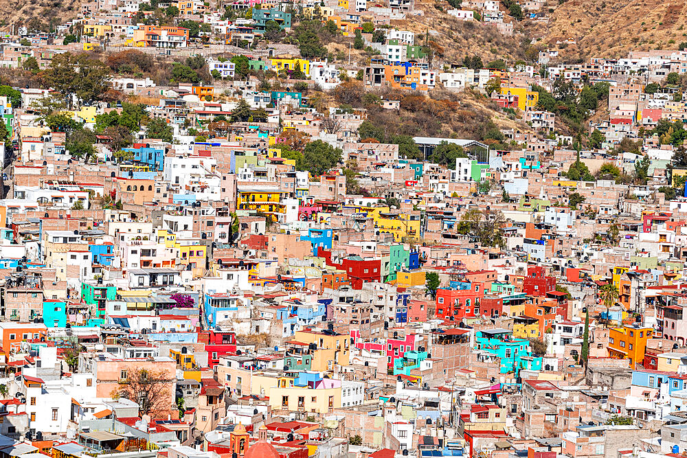 View over the UNESCO World Heritage Site, Guanajuato, Mexico, North America