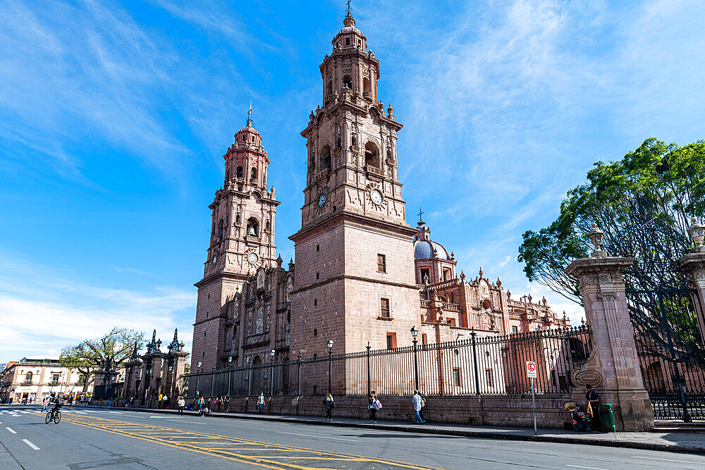 Morelia cathedral, UNESCO World Heritage Site, Morelia, Michoacan, Mexico, North America