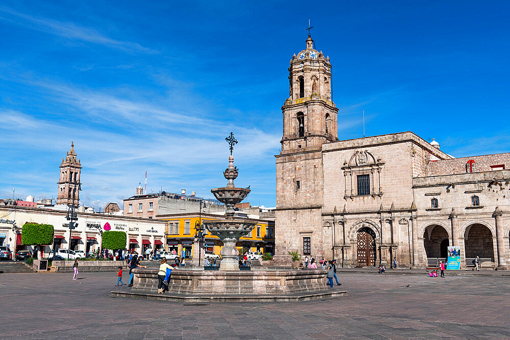 Valladolid Square and the San Francisco de Assisi square, UNESCO World Heritage Site, Morelia, Michoacan, Mexico, North America