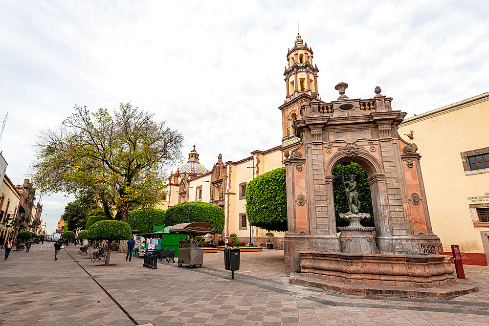 Neptune Fountain, Queretaro, Mexico, North America