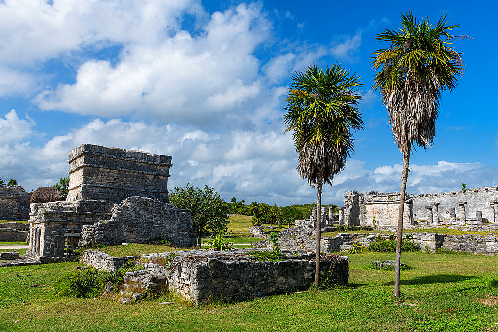 Pre-Columbian Mayan walled city of Tulum, Quintana Roo, Mexico, North America