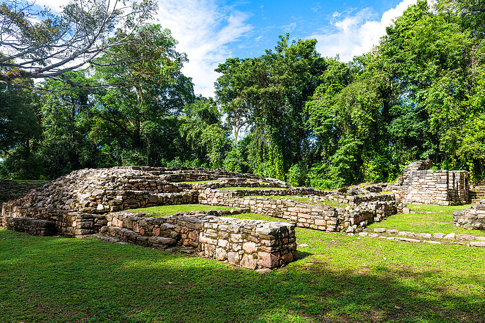 Archaeological Maya site of Yaxchilan in the jungle of Chiapas, Mexico, North America