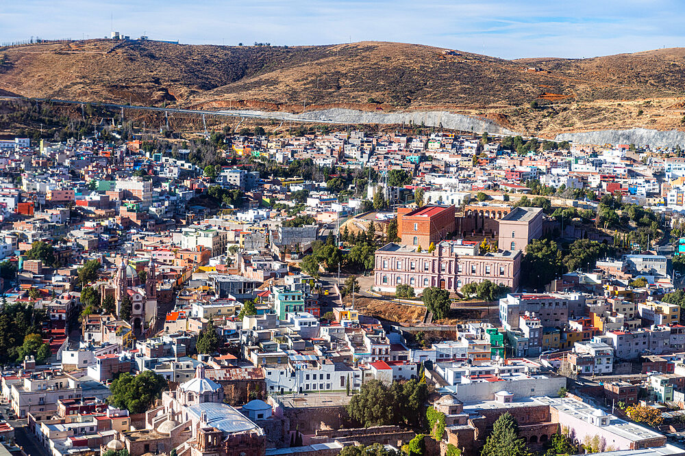 View over the UNESCO World Heritage Site, Zacatecas, Mexico, North America