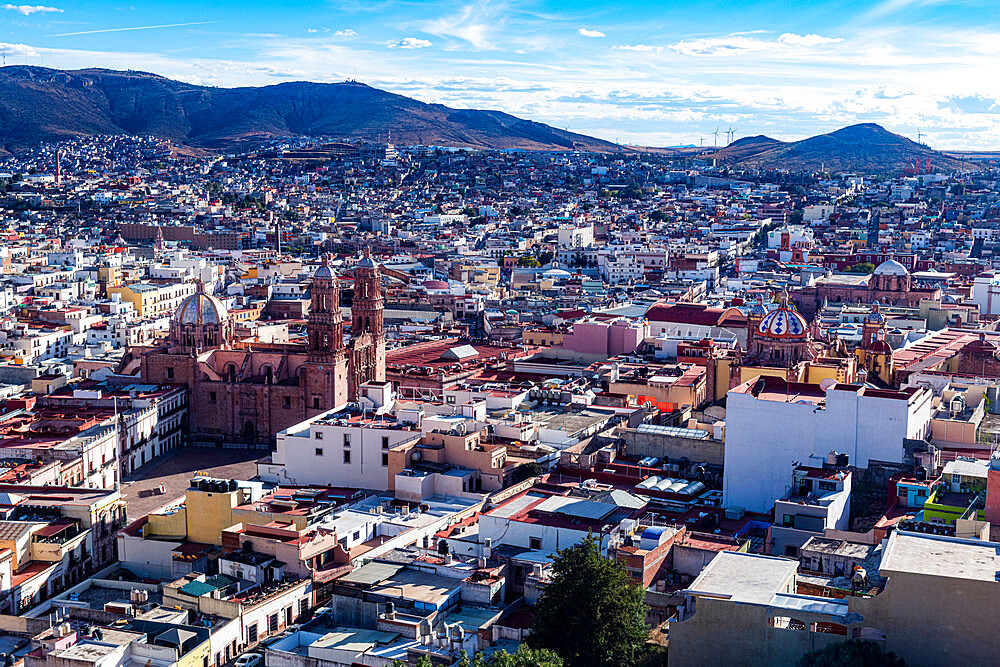 View over the UNESCO World Heritage Site, Zacatecas, Mexico, North America