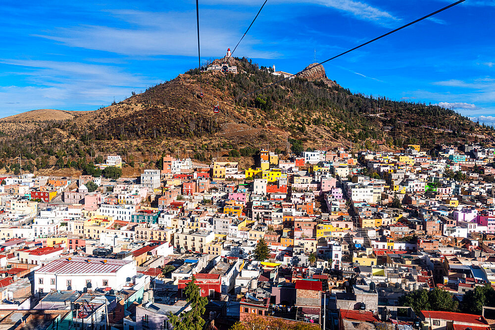 View over the UNESCO World Heritage Site, Zacatecas, Mexico, North America