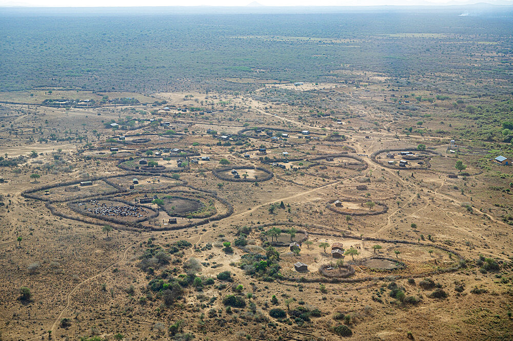 Aerial of Kapoita, Eastern Equatoria State,, South Sudan, Africa