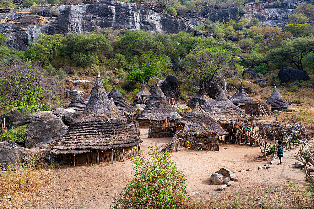 Traditional village huts of the Laarim tribe, Boya Hills, Eastern Equatoria, South Sudan