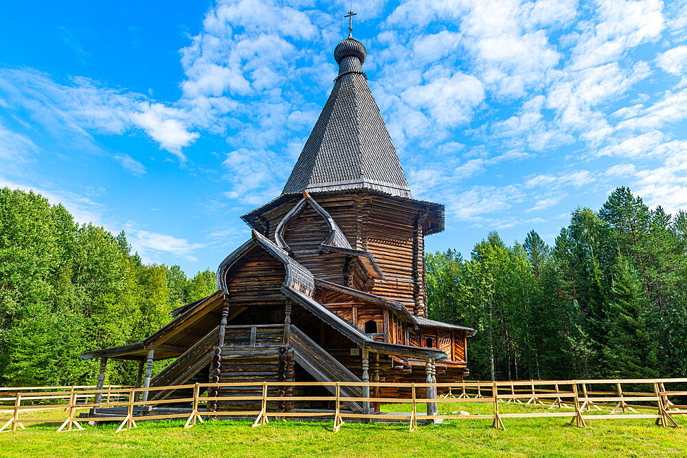 Wooden church, Malye Korely, Little Karelia, Arkhangelsk, Russia, Europe