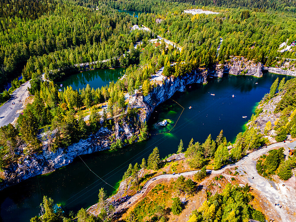 Ruskeala, marble canyon, Karelia, Russia, Europe