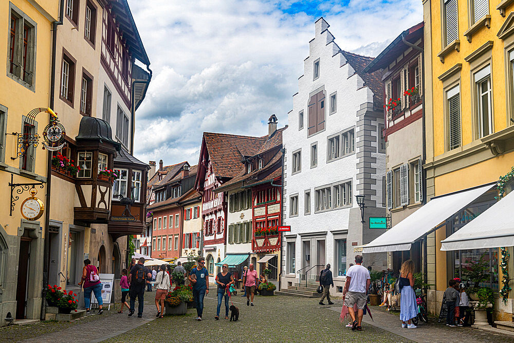 Historic town Stein on the Rhine (Stein am Rhein), Schaffhausen, Switzerland, Europe