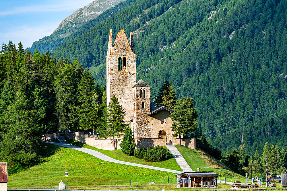 San Gian church, Engadine, Graubunden, Switzerland, Europe