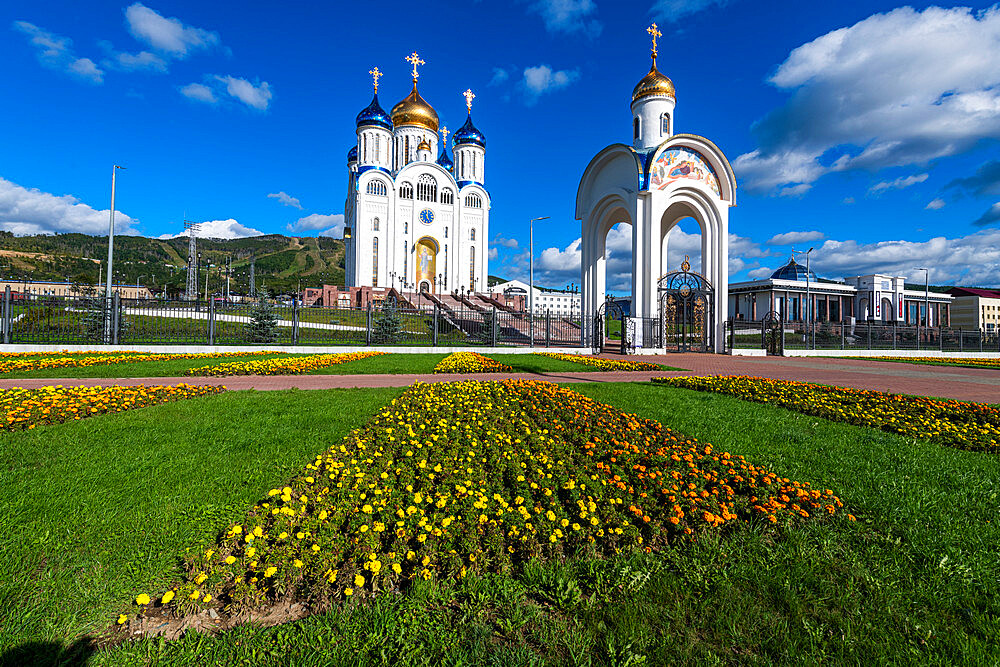 Cathedral of the Nativity, Ploshchad' Pobedy, Yuzhno-Sakhalinsk, Sakhalin, Russia, Eurasia