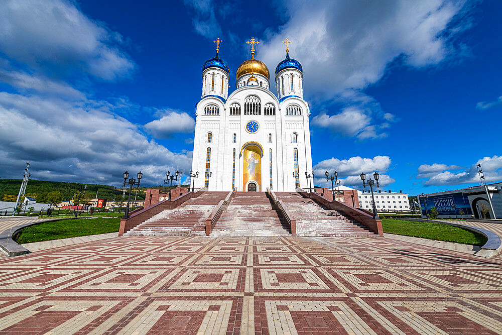 Cathedral of the Nativity, Ploshchad' Pobedy, Yuzhno-Sakhalinsk, Sakhalin, Russia, Eurasia