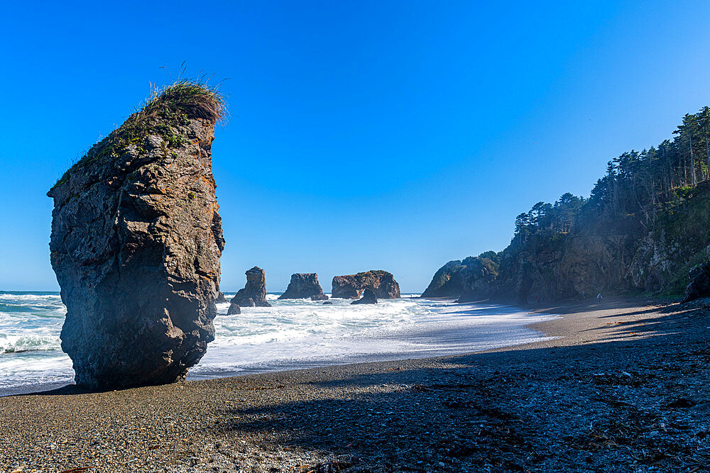 Giant rock outcrop, Cape giant, Sakhalin, Russia, Eurasia