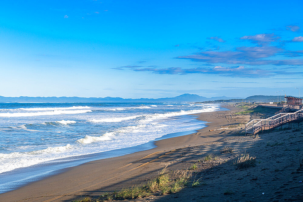 Beach at Okhotskoye, Sakhalin, Russia, Eurasia