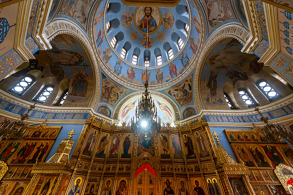 Interior of the Alexander Nevsky Cathedral, Novosibirsk, Novosibirsk Oblast, Russia, Eurasia