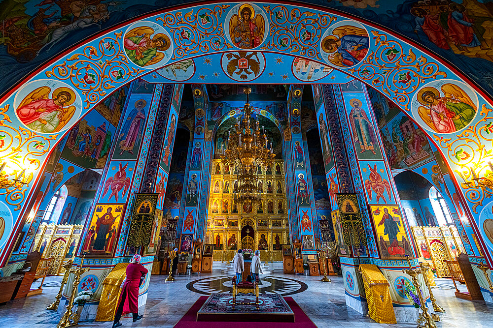 Interior of Abakan Cathedral of the Transfiguration, Abakan, Republic of Khakassia, Russia, Eurasia