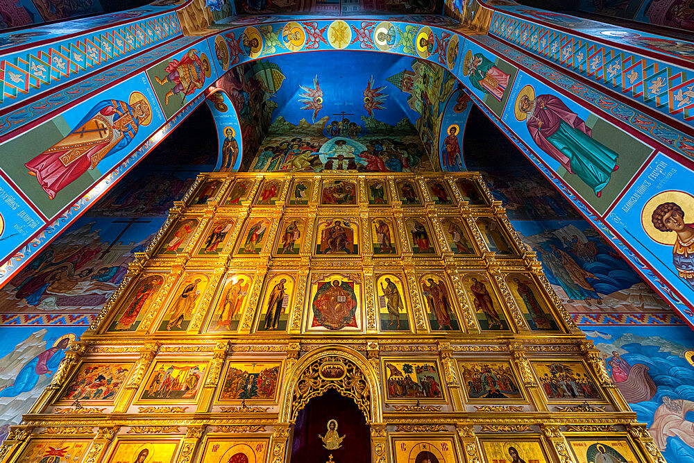 Interior of Abakan Cathedral of the Transfiguration, Abakan, Republic of Khakassia, Russia, Eurasia