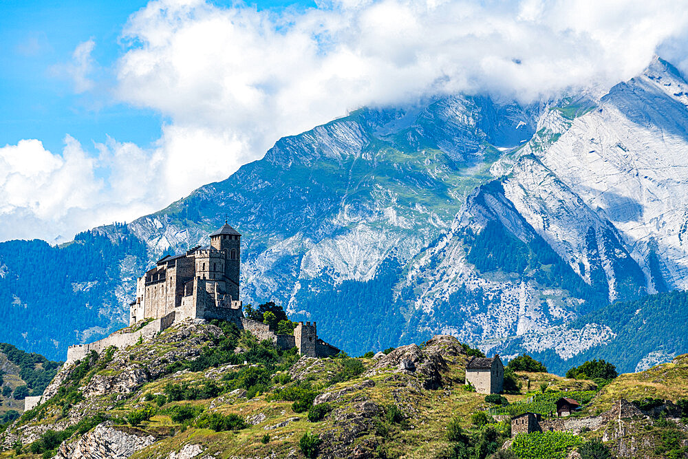 Chateau de Tourbillon, Sion, Valais, Switzerland, Europe