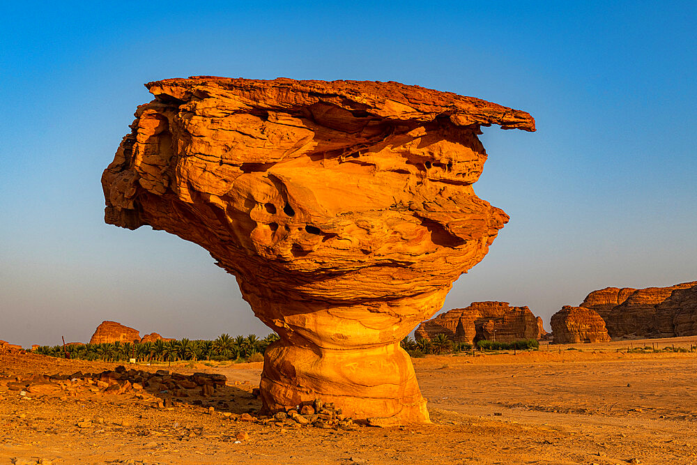 Mushroom rock, Al Ula, Kingdom of Saudi Arabia, Middle East