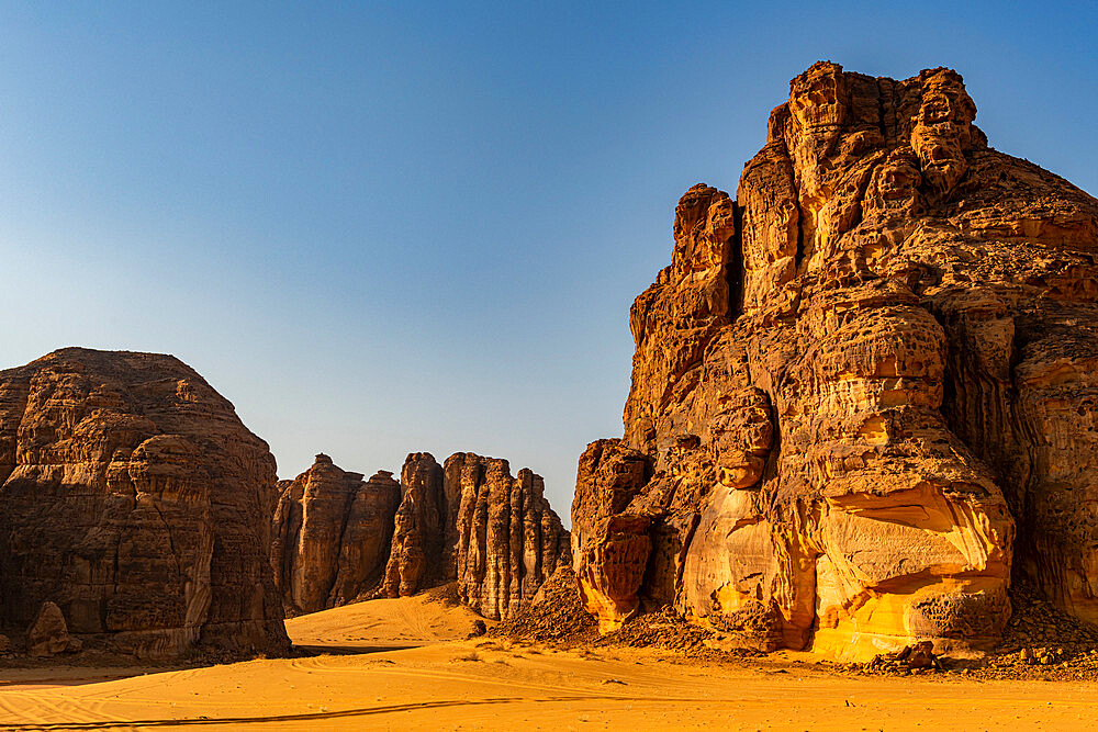 Beautiful sandstone scenery, Al Ula, Kingdom of Saudi Arabia, Middle East