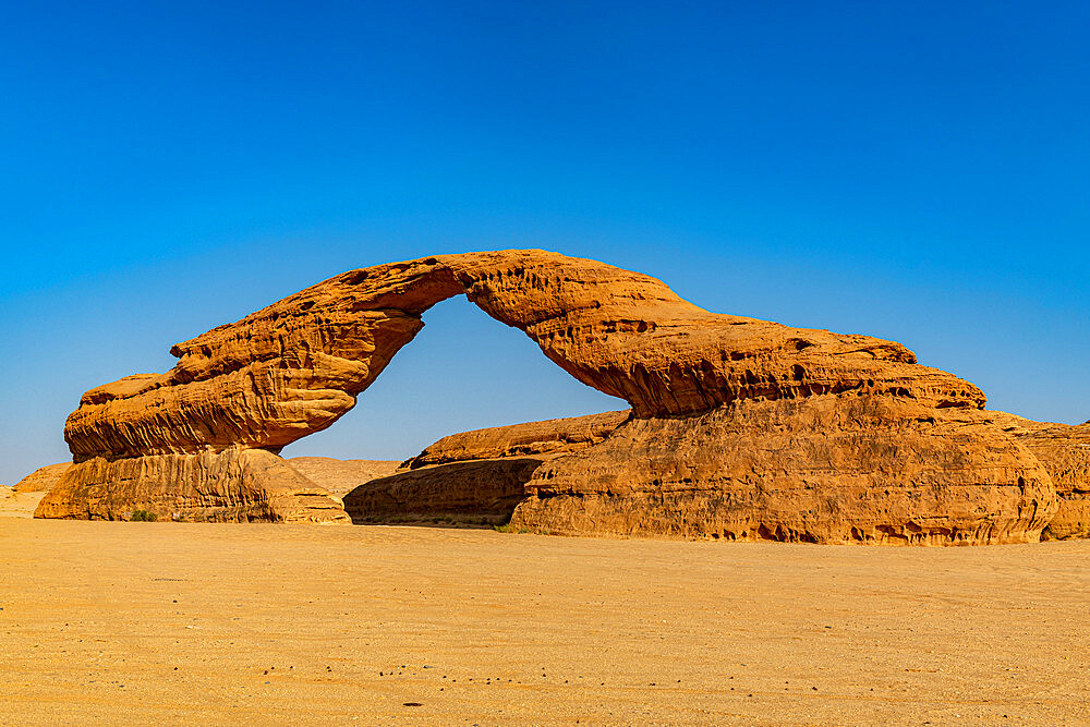 Rainbow rock arch, Al Ula, Kingdom of Saudi Arabia, Middle East