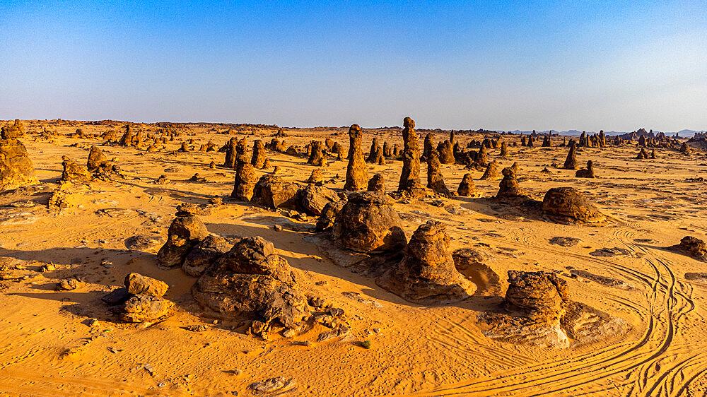 Aerials of the Algharameel rock formations, Al Ula, Kingdom of Saudi Arabia, Middle East