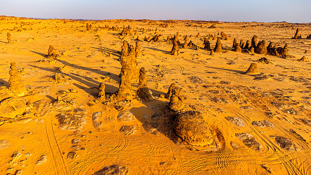 Aerials of the Algharameel rock formations, Al Ula, Kingdom of Saudi Arabia, Middle East