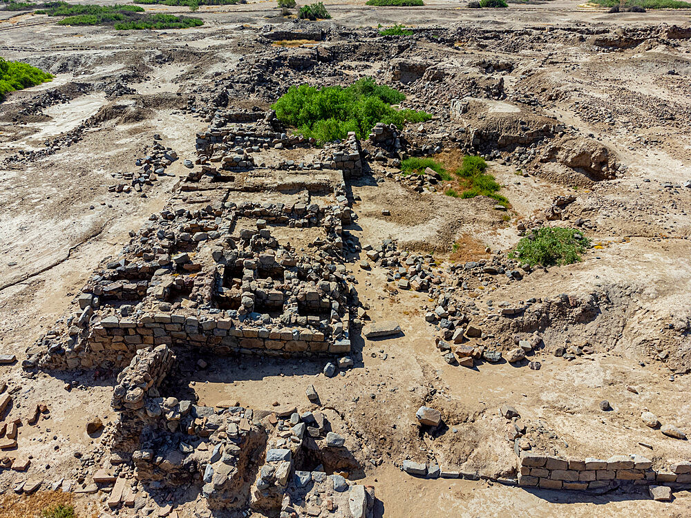 Aerial of Al Ukhdud Archaeological Site, Najran, Kingdom of Saudi Arabia, Middle East