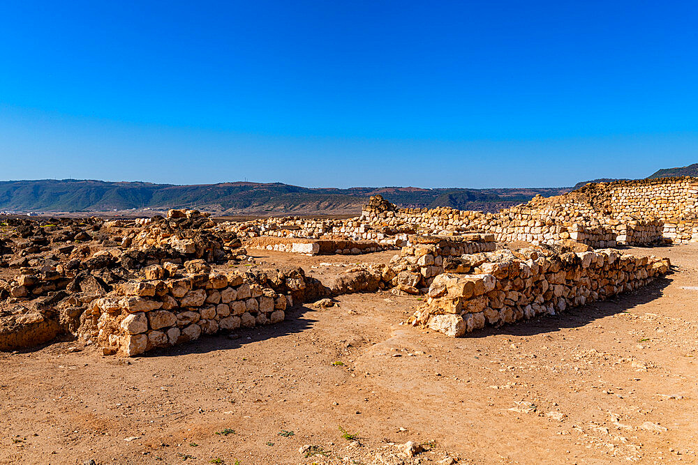 The old Frankincense harbour Sumhuram, UNESCO World Heritage Site, Khor Rori, Salalah, Oman, Middle East