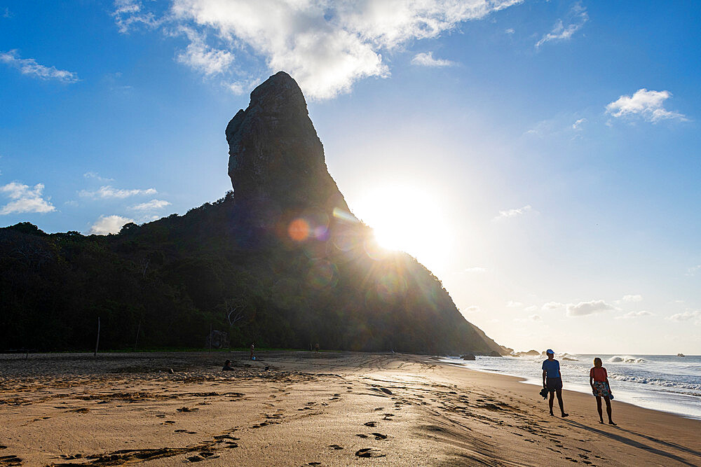 Backlight of Morro do Pico, Fernando de Noronha, UNESCO World Heritage Site, Brazil, South America