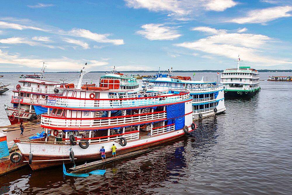 Amazon river cruise ships, Manaus, Amazonas state, Brazil, South America