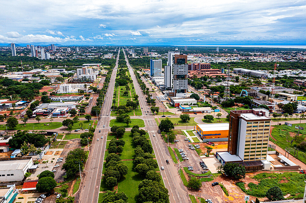 Aerial of Palmas, Tocantins, Brazil, South America