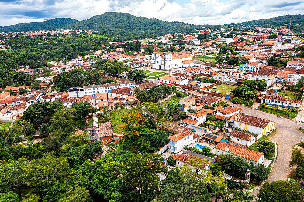 Aerial of Pirenopolis, Goias, Brazil, South America