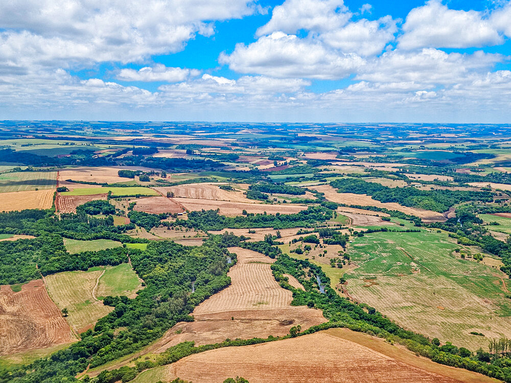 Aerial of Rio Grande do Sul state, Brazil, South America