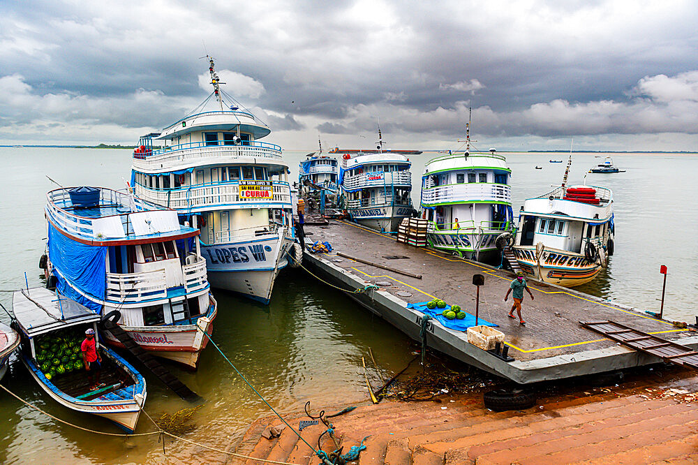 Amazon ferry habour, Santarem, Para, Brazil, South America