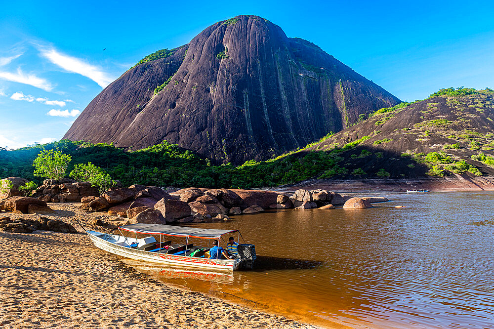 Huge granite hills, Cerros de Mavecure, Eastern Colombia, South America