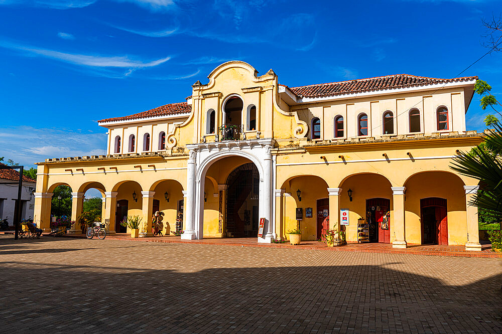 Colonial house on the Real de la Concepcion square, Mompox, UNESCO World Heritage Site, Colombia, South America