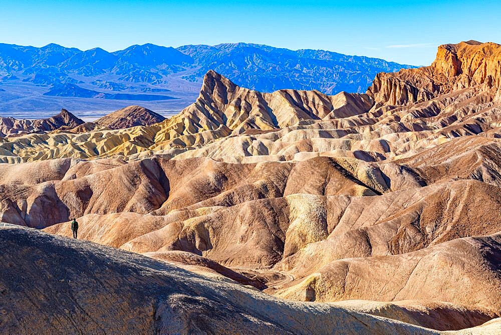 Colourful sandstone formations, Zabriskie Point Death valley, California, USA