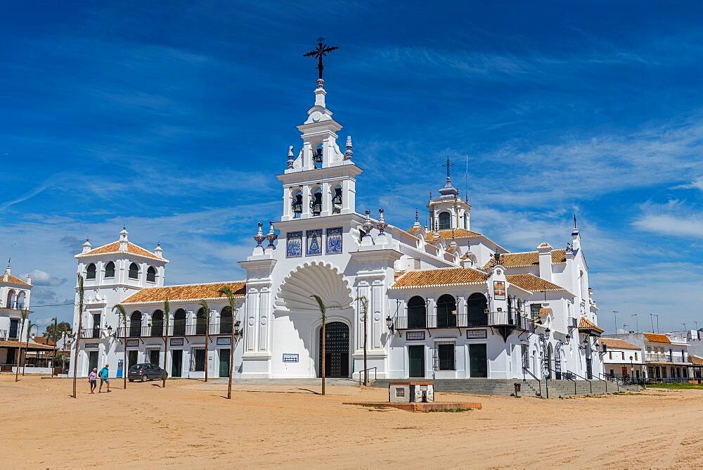 Santuario de Nuestra Senora del Rocío, El Rocio, Unesco site Donana National Park, Andalucia, Spain