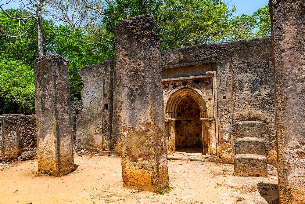 Ruins of medieval Swahili coastal settlements of Gedi, Kilifi, Kenya