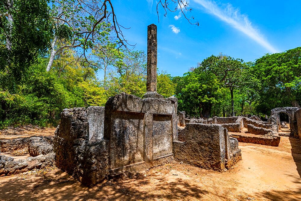 Ruins of medieval Swahili coastal settlements of Gedi, Kilifi, Kenya