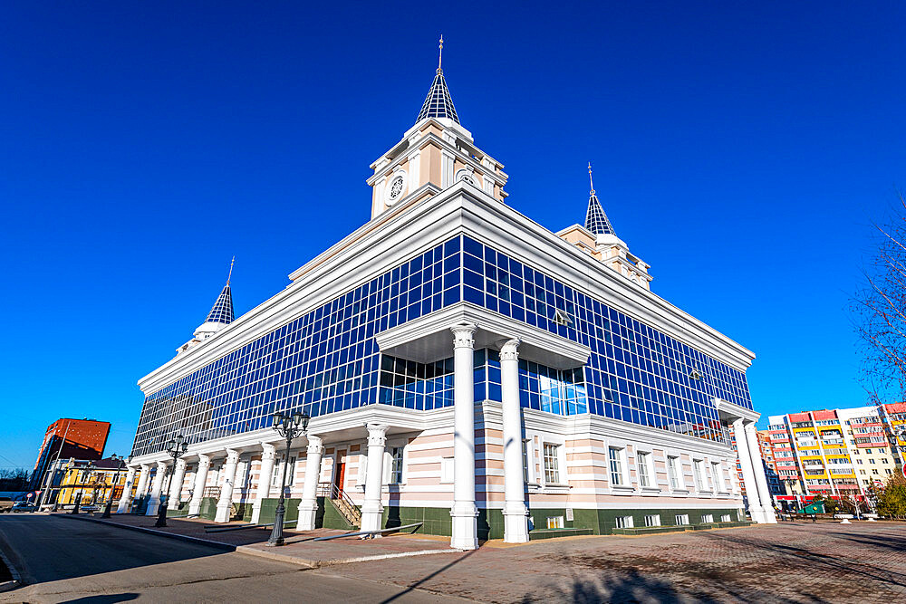 Narodny Bank, Kostanay, northern Kazakhstan, Central Asia, Asia